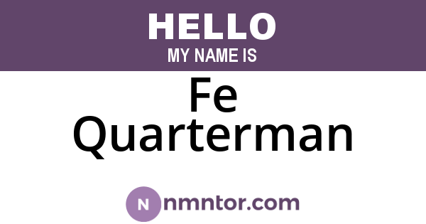 Fe Quarterman