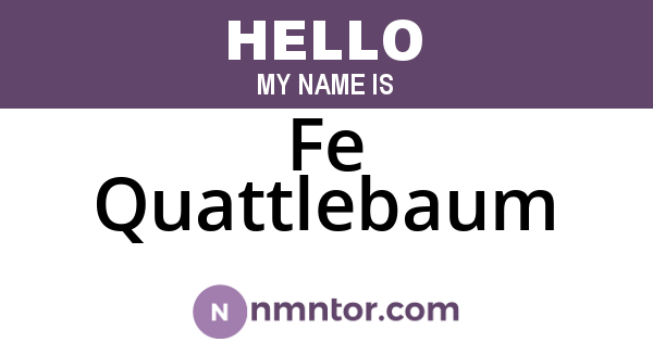 Fe Quattlebaum