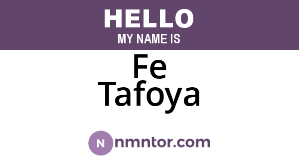 Fe Tafoya