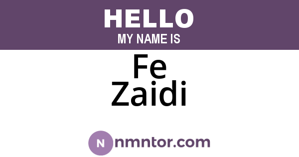 Fe Zaidi