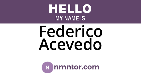 Federico Acevedo