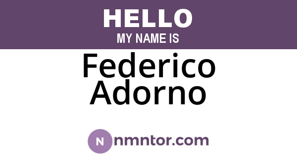 Federico Adorno