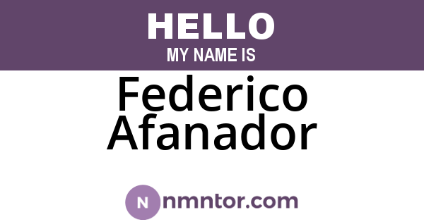 Federico Afanador