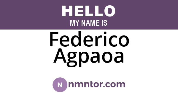 Federico Agpaoa