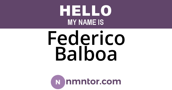 Federico Balboa