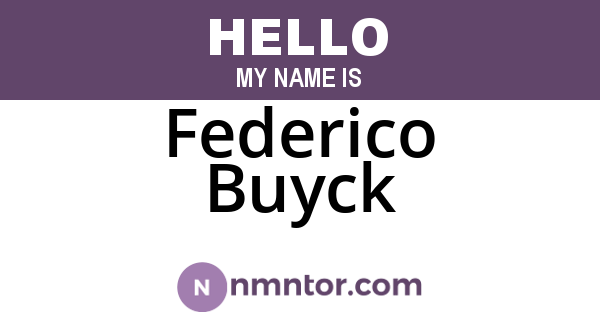 Federico Buyck