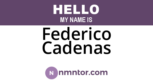 Federico Cadenas