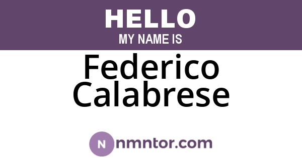 Federico Calabrese
