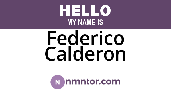 Federico Calderon