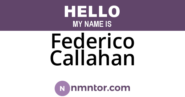 Federico Callahan