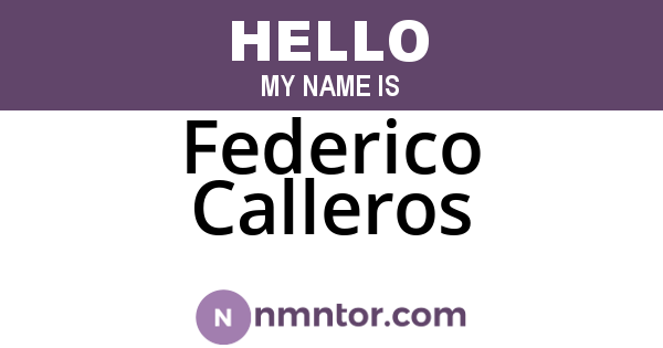 Federico Calleros