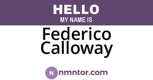 Federico Calloway
