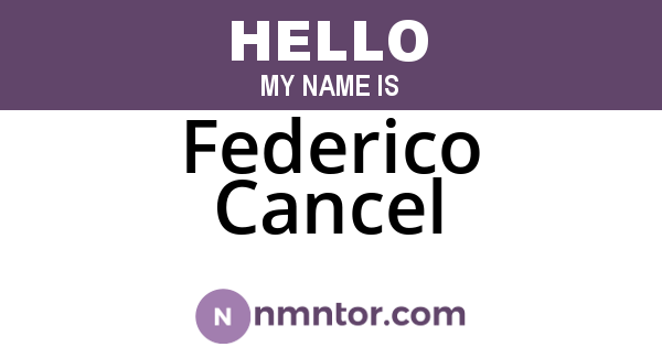 Federico Cancel
