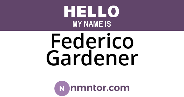 Federico Gardener