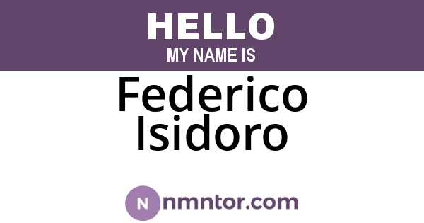 Federico Isidoro