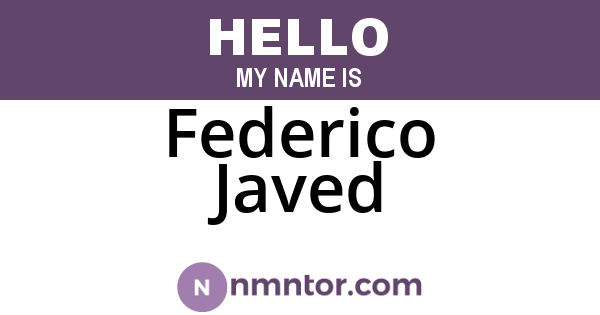 Federico Javed