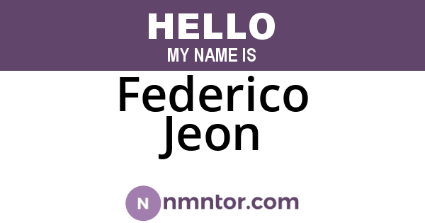 Federico Jeon