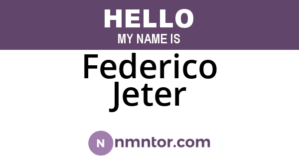 Federico Jeter