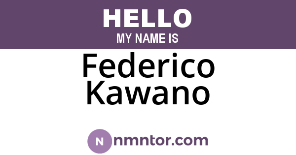 Federico Kawano
