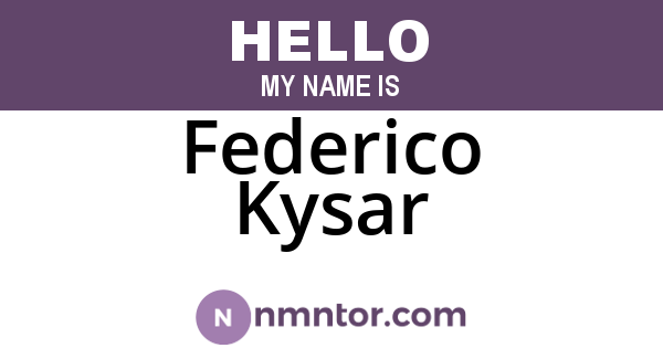 Federico Kysar
