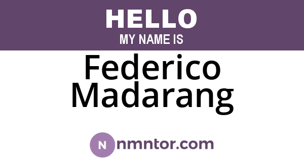 Federico Madarang