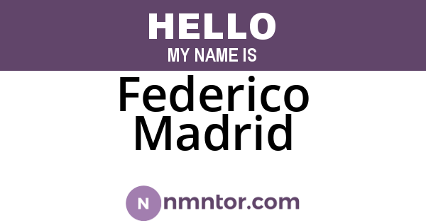 Federico Madrid