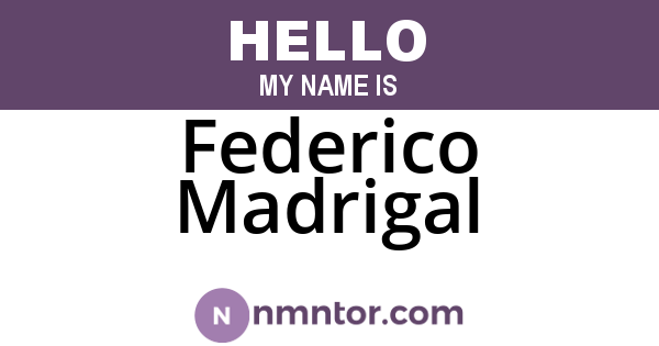 Federico Madrigal