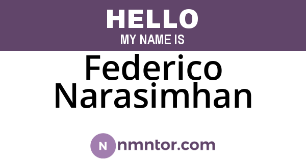 Federico Narasimhan
