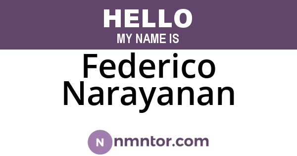 Federico Narayanan