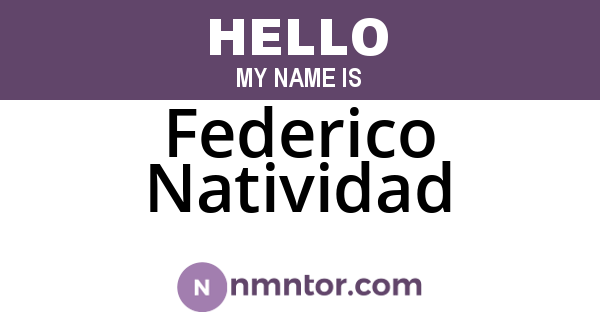 Federico Natividad