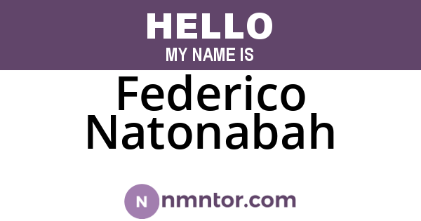 Federico Natonabah