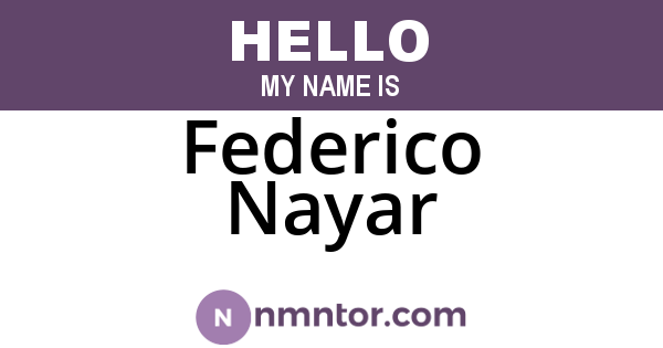 Federico Nayar