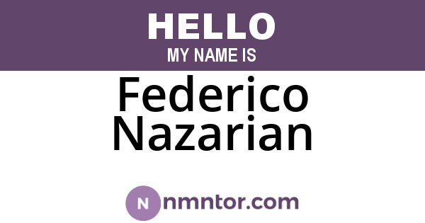 Federico Nazarian