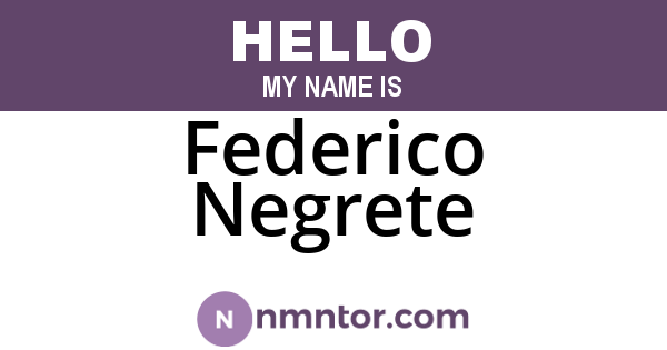 Federico Negrete