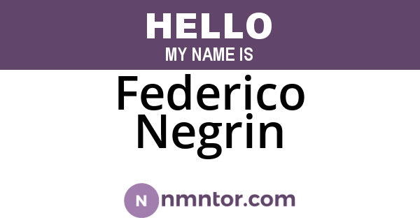 Federico Negrin