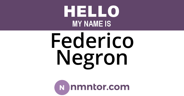 Federico Negron