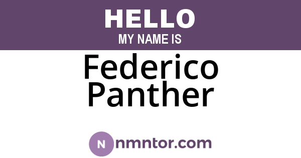 Federico Panther