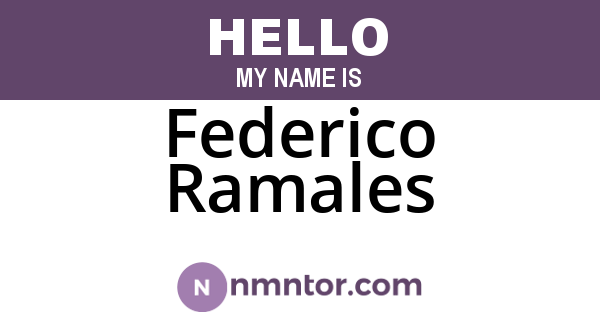 Federico Ramales