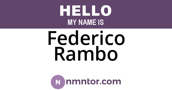 Federico Rambo