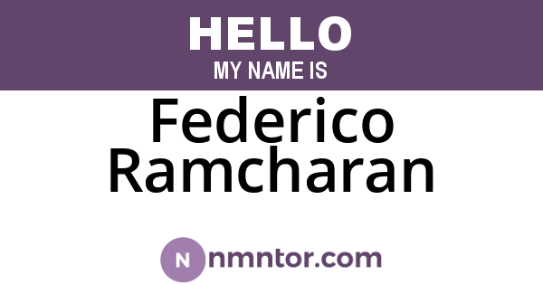 Federico Ramcharan