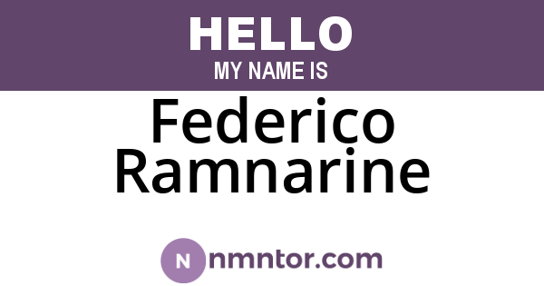 Federico Ramnarine