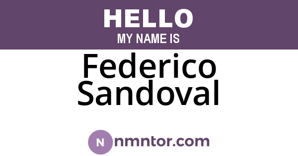 Federico Sandoval