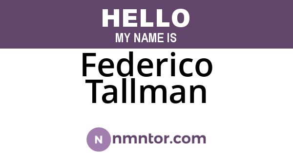 Federico Tallman