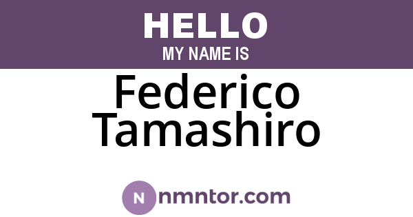 Federico Tamashiro