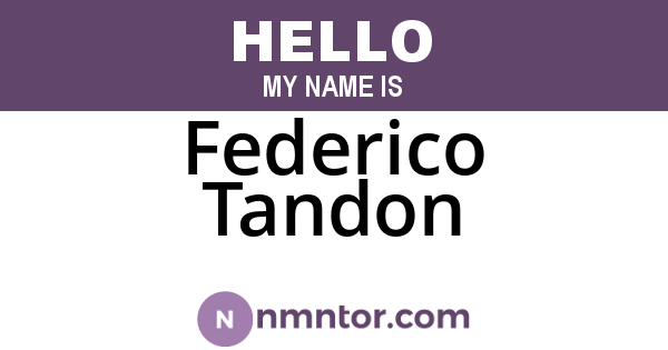 Federico Tandon
