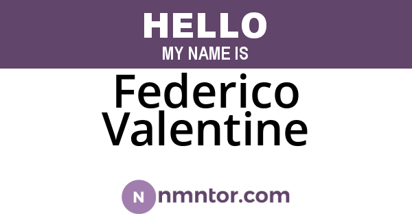 Federico Valentine