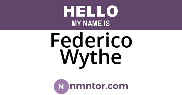 Federico Wythe