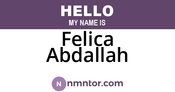 Felica Abdallah