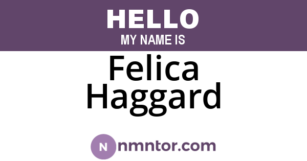 Felica Haggard