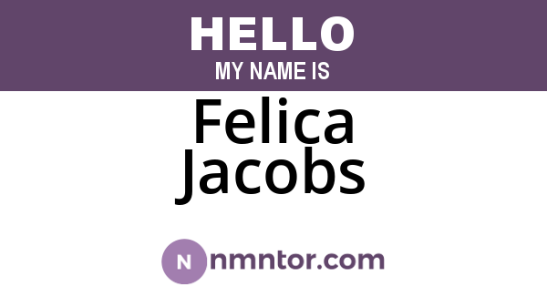 Felica Jacobs